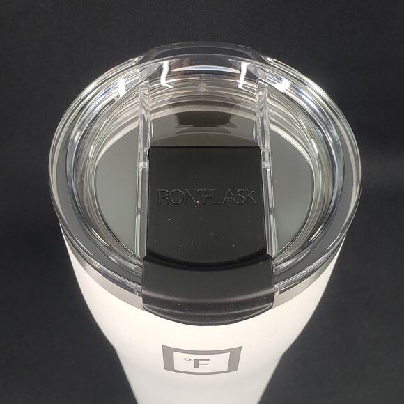 IRON °FLASK 32oz Rover Tumbler Winter White Vacuum Insulated 2 Black Straws - Picture 2 of 16